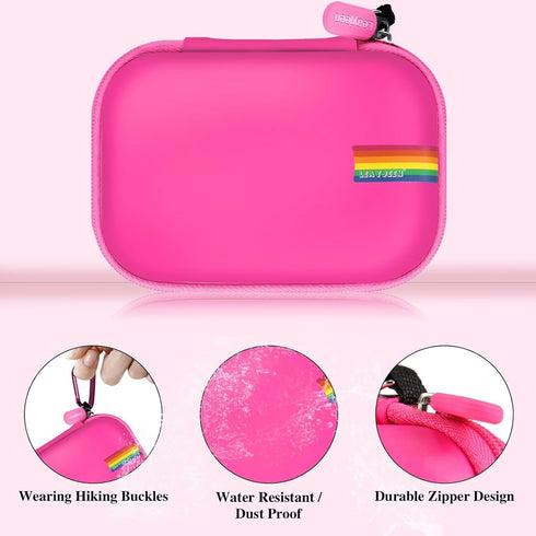 Leayjeen Kids Camera Case Compatible with Seckton/GKTZ/OZMI/PROGRACE/Dylanto/Rindol/VATENIC/Nine Cube/hyleton and More Kid Digital Camera Toys Gif...