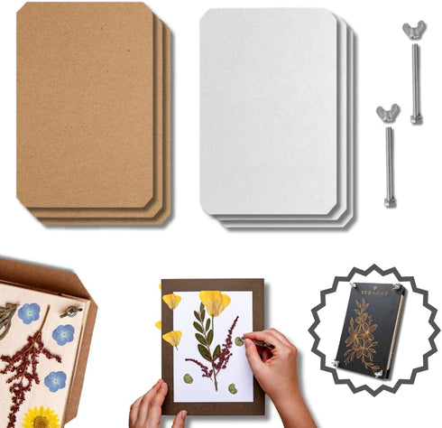 ECOHOME Flower Press Kit Replacement Cardboard Sheets - Ideal for Paper Crafting with Dried Flowers, Extends Lifeline, & Versatile Use in Botanica...