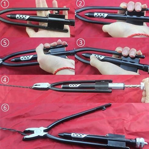 Wire Twisting Pliers, Lock Wire Pliers Wire Cutter Safety Wire Twisting Tool for Auto Industrial Use (6-Inch Black)...