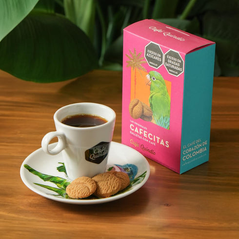 Cafe Quindio Coffee Cookies Cafecitas 3.5 oz (100g) Box - Approximately 22 Cookies...