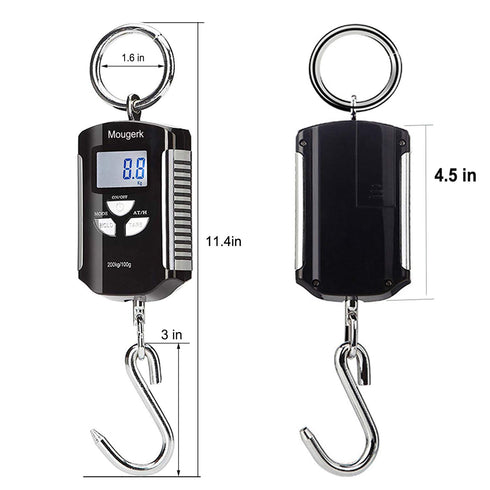 Digital Hanging Scale Portable Heavy Duty Crane Scale 400lb 200kg 2 AAA Batteries(Not Included)...
