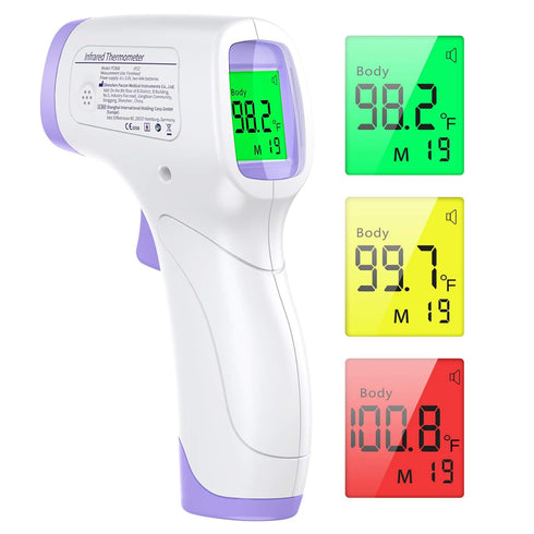 Thermometer for Baby and Adults, KKmier No Touch Forehead Thermometer, Digital Thermometer with Fever Alarm, 2s Accurate Instant Reading, 99 Sets ...
