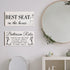 Jetec 2 Pieces Funny Bathroom Pictures Wall Sign Decor Farmhouse Bathroom Rule Wall Art Toilet Rustic Decoration Best Seat Wooden Sign(Simple Styl...
