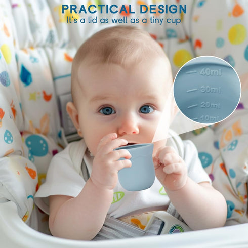 Socub Silicone Baby Fruit Food Feeder & Baby Food Freezer Tray Set, milk Popsicle Molds for Baby Teething Relief, Baby Food Pacifier Feeder for In...