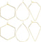 OIIKI 3 Pairs Gold Geometric Earring Hoops for Women, 18k Gold Plated Metal Beading Hooks for Earring, Hypoallergenic Wire Hoop Earring Supplies f...