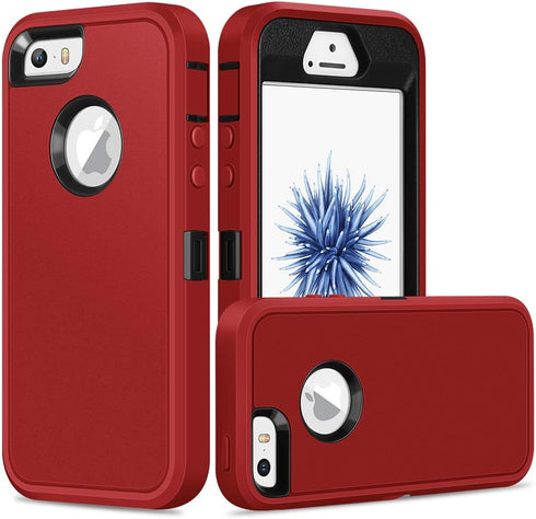 Jelanry for iPhone 5/ 5S/ SE 1st Generation (2016) Case Heavy Duty Rugged Shockproof Dual Layer Protective Shell Sports Anti-Scratches Non-Slip Bu...