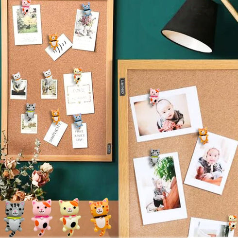 30 pcs Cute Cat Creative Push Pin Cute Decorative Thumbtacks Photo Memo Note Drawing Multi-functional Pushpin Home Office Teacher Personal Organiz...