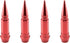 TVC28 Red 4pcs Long Spike Spiked Tire Valve Stem Caps Metal Thread Wheel Tires...