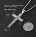 HZMAN Men's Stainless Steel Infinity Celtic Cross Irish Knot Pendant Necklace, 22+2" Link Chain...