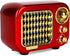 Retro Bluetooth Speaker Red Vintage Style with FM Radio Strong Bass Enhancement Loud Volume AUX TF Card MP3 Player...