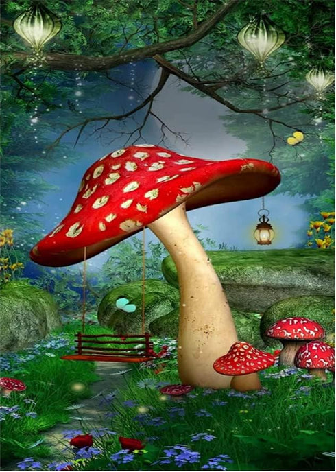 KTHOFCY 5D DIY Diamond Painting Kits for Adults Kids Mushrooms Full Drill Embroidery Cross Stitch Crystal Rhinestone Paintings Pictures Arts Wall ...