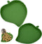 Leaf Shape Reptile Food Water Bowl 2 Pieces Reptile Plate Dish Drinking Bowl for Tortoise Corn Snake Crawl Pet Drinking and Eating, 2 Sizes...