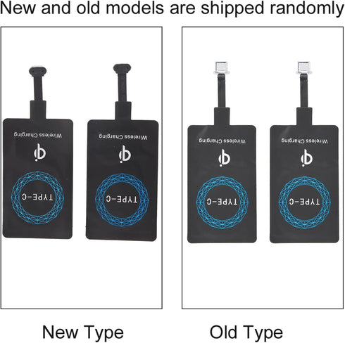 Wireless Charger Receiver, 2pcs Type C QI Wireless Charger Charging Receiver Module Self Adhesive Sticker Charging Receiver for Mobile Phone...
