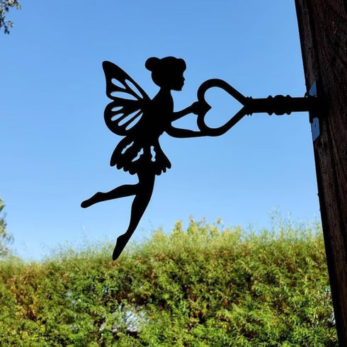 Metal Fairy Fairy Yard Art Garden Yard Art Metal Yard Silhouette Silhouette Fairies Null Lawn Ornament Hanging Wall Sculpture Home Decorations(18,...