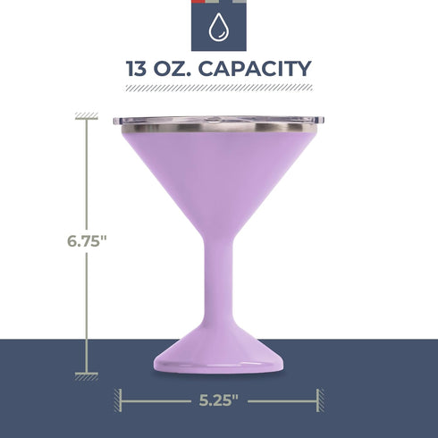 ORCA Tini 13oz Stainless Steel Martini Glass | Temperature Insulated Tumbler for Every Outdoor, Picnic, Poolside, Beach & Patio Party — Stainless ...