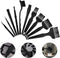 10 in 1 Portable Plastic Handle Nylon Anti Static Brushes Keyboard Cleaning Brush Kit for Cleaning Computer Keyboard Car Lab (Black)...