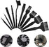 10 in 1 Portable Plastic Handle Nylon Anti Static Brushes Keyboard Cleaning Brush Kit for Cleaning Computer Keyboard Car Lab (Black)...