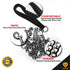Premium Heavy Duty Extra Wide Links 13mm Dog Chain Leash, 6 Feet Faux Chrome Stainless Steel Cuban Link Chain Labor-Saving Spring Basic Leash for ...