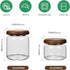 1 PC Small Glass Storage Jars with Airtight Lids, 10 fl oz (300ml) coffee container with Wooden Lid, Glass Pantry Canister for Beans, Rice, Sugar ...