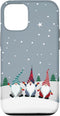 iPhone 12/12 Pro Christmas Gnomes Plaid Stripes Pattern Holidays Snow Winter Case...