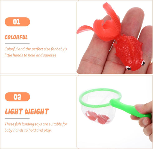 TOYANDONA 1set Tub Toys Bathing Bath Landing Child for Game Kids Baby Toddler Cartoon Bathtub with Fishing Water and Fish Pool Essentials Funny Ne...