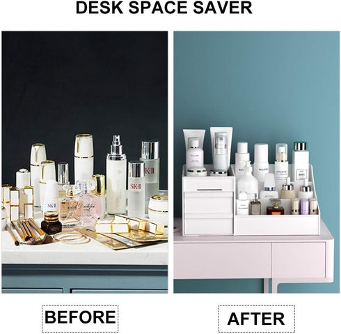 SITAKE Makeup Organizer Storage Box, Small Cosmetic Dresser Organizer for Skincare, Creams, Lipstick, Toners And Lotion, Cute Bedroom Bathroom Org...