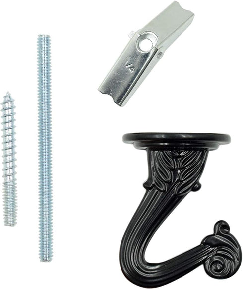 Hxchen 38mm/1.5" Ceiling Hooks - Heavy Duty Swag Hook with Steel Screws Bolts and Toggle Wings for Hanging Plants Ceiling Installation Cavity Wall...