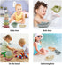 Baby Bath Toys Floating Boats and Sea Animal Shapes Stackable Cups for Toddlers 1-3 | 11 PCS Mold Free Bathtub Toy for Infants 6-12 Months | No Mo...