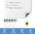 Magnetic Whiteboard for Fridge, Refrigerator Dry Erase Board, Small White Board with 8 Markers and 1 Eraser, 12 x 8 Inches...