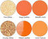 6 Pieces/Set 8x12 Inch (21cmx30cm) Faux Leather Sheets Mixed Orange Series Chunky Fine Glitter Patent Metallic Litchi Skin Texture Faux Leather Fa...