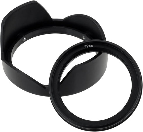 Fotodiox Reversible Flower Lens Hood with 52mm Front Filter Thread, for Nikon D300, D3100, D3200, D5000, D5100, D5200, with 18-55mm f/3.5-5.6G DX ...