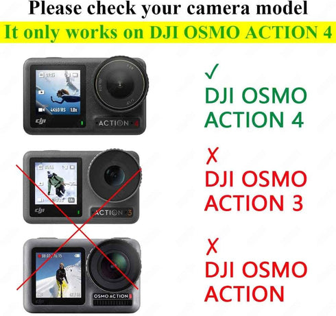 Screen Protector for DJI OSMO Action 4 Camera + Silicone Lens cap Cover, 0.3mm 9H Hardness Tempered Glass Protector, Anti-Scrach Anti-Fingerprint ...