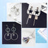 50Pcs 50mm Round Beading Hoops Beaded Earring Making Hoops Silver Ear Brass Link Hollow Frame Circle Rings for DIY Jewelry Making Earring Bulk Key...