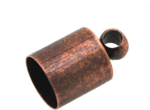 Mandala Crafts Metal Glue in Barrel End Caps, Leather Cord Finding Kit for Kumihimo Jewelry and Tassel Making (6mm End Caps)...