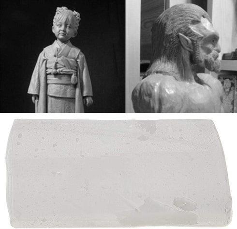 Carved Oil Sludge DIY Craft Modeling Sculpture Pottery Clay Non Toxic & Non Sticky Air Dry Clay Set(Gray (Medium Hard))...