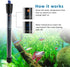 200W Submersible Aquarium Heater, Adjustable Fish Tank Heater, Suction Cups and Free Thermometer Suitable for Marine Saltwater and Freshwater...