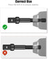 3/8 Impact Adapter, 10 Pack 3/8 Socket Adapter 1/4 Inch to 3/8 Socket Adapter Kit for Impact Driver, Automotive DIY, Extension Socket Driver Bits,...