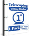 1 Inch Telescoping 3 Ring Binder - 1PCS-White?Flexible Binders with Customizable Front Cover and Clear Catalog Pocket, 1Inch Rings, 225 Sheet Capa...
