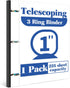 1 Inch Telescoping 3 Ring Binder - 1PCS-White?Flexible Binders with Customizable Front Cover and Clear Catalog Pocket, 1Inch Rings, 225 Sheet Capa...