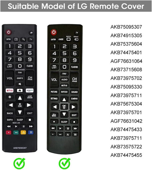 Silicone Protective Case for LG Remote AKB75095307 AKB75375604 AKB74915305, Shockproof Anti-Lost Remote Cover Holder Skin Sleeve for LG Smart TV R...
