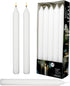 Rambue White Dinner Table Candle 9.5 inch Long Dripless Smokeless Burn 8 Hours in Your Candlesticks -10 Pack Candles...