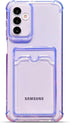 Tuokiou for Samsung Galaxy S24 Plus Case,Clear Protective Card Slot Case,Slim Fit Drop Resistant Soft TPU Wallet Case with Bumper,Cute Card Holder...