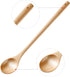 4 Pieces Wood Mixing Spoon Long Handle Wooden Spoons for Kitchen Stirring and Cooking, 13 Inches Long (Light Brown)...