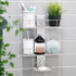 BATHBEYOND Shower Caddy Suction Cup Tier Shower Shelf - Adjustable Shower Caddy 400 Stainless Steel No-Drilling and Extra Adhesive Sticker for Mor...