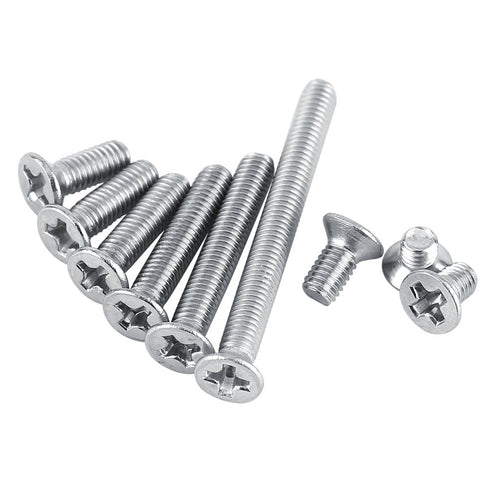 100Pcs/Bag M3 Machine Screws,9Types M3 Flat Head Stainless Steel SS304 Machine Countersunk Screw Bolt Fastener(M3x5)...