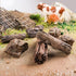 7PCS Miniature Tree Stumps Fake Tree Stump Decor Mini Stone Rock Statue Mini Garden Figurines for DIY Fairy Garden Miniature Moss Landscape...