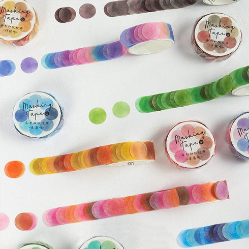 YUBBAEX Fruits Candy 9/16" Dot Washi Tape Set Round Stickers 300 Dots of 3 Rolls for Journal Planner Scrapbooking (Summer Fruit)...