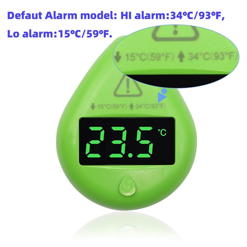 Aquarium Temperature Alarm Monitoring Tool Mini Digital Alarm Thermometer Fish Tank Mini Terrarium Tank Turtle Tank Tropical Fish Bowl Digital The...