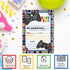 Game On! Video Gamer Birthday Party Fill In Invitations, 20 5"x7" Fill In Cards with Twenty White Envelopes by AmandaCreation...