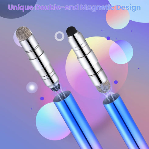 Stylus Pen for iPad, Honiha 3 in 1 Magnetic Stylus Pencil High Sensitivity Disc & Fiber & Rubber Tip Touch Screen Pen Universal Stylus for iPad iP...